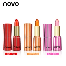 Novo бренд антипригарное стекло изменение температуры Кристалл Желе Помада с длительным эффектом увлажнения