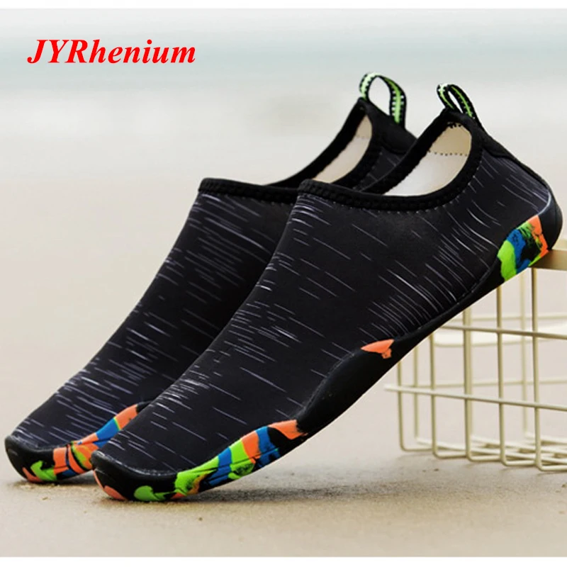 

2018 Male Female Aqua Shoe Outdoor Beach Shoes Upstream Creek Snorkeling Boots Neoprene Diving Non - Slip Slippers For Swimming