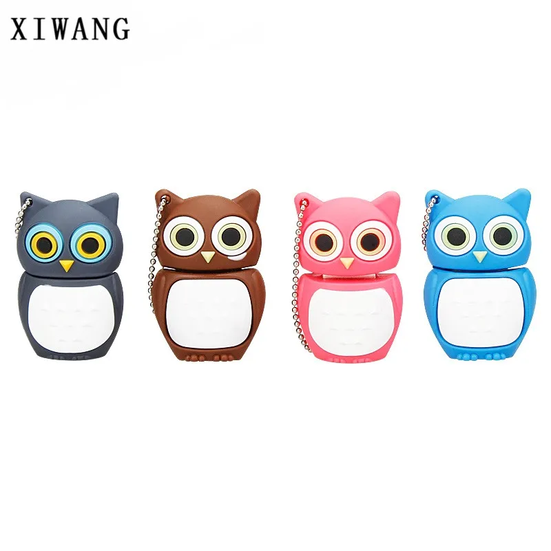 

cute cartoon colorful owl USB flash drive USB 2.0 4GB 8GB pen drive 16GB pendrive 32GB 64GB usb memory stick gift free shipping