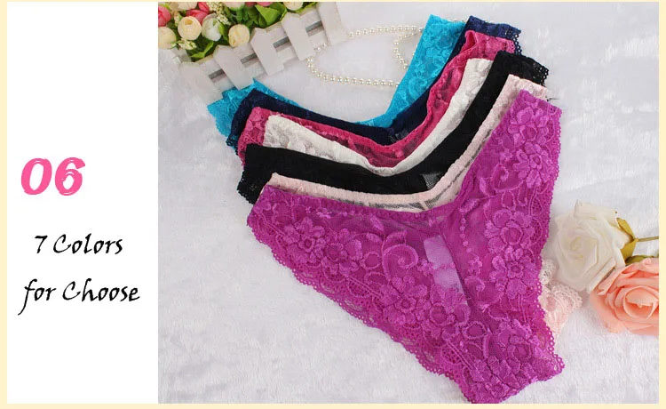 Free Shipping Sexy Women Briefs Panties Women's Lace Underwear Thong G String Woman Short String M L XL XXL XXXL  XXXXL (19)
