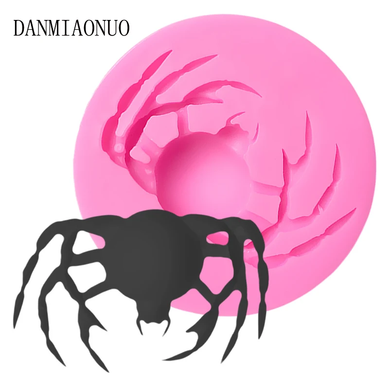 

lovely Spider Silicone Mold Cube Small Animals Cake Decorations Food Grade Chocolate Jelly Pudding Baking Tools For Cakes A78564