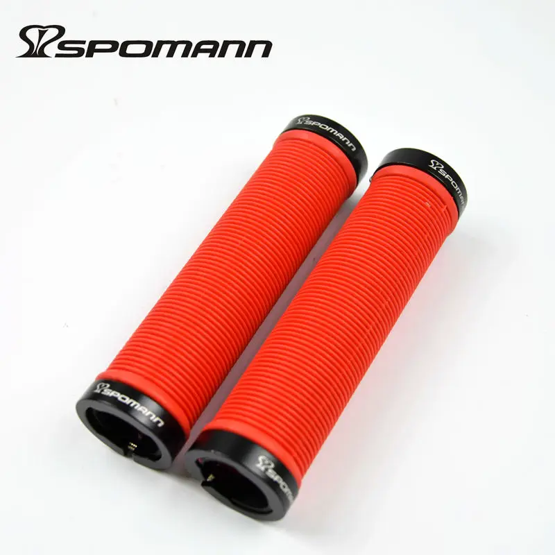 MTB Road Bike Grips Anti-skid Lockable Alluminium Alloy Rubber Handlebar Grip