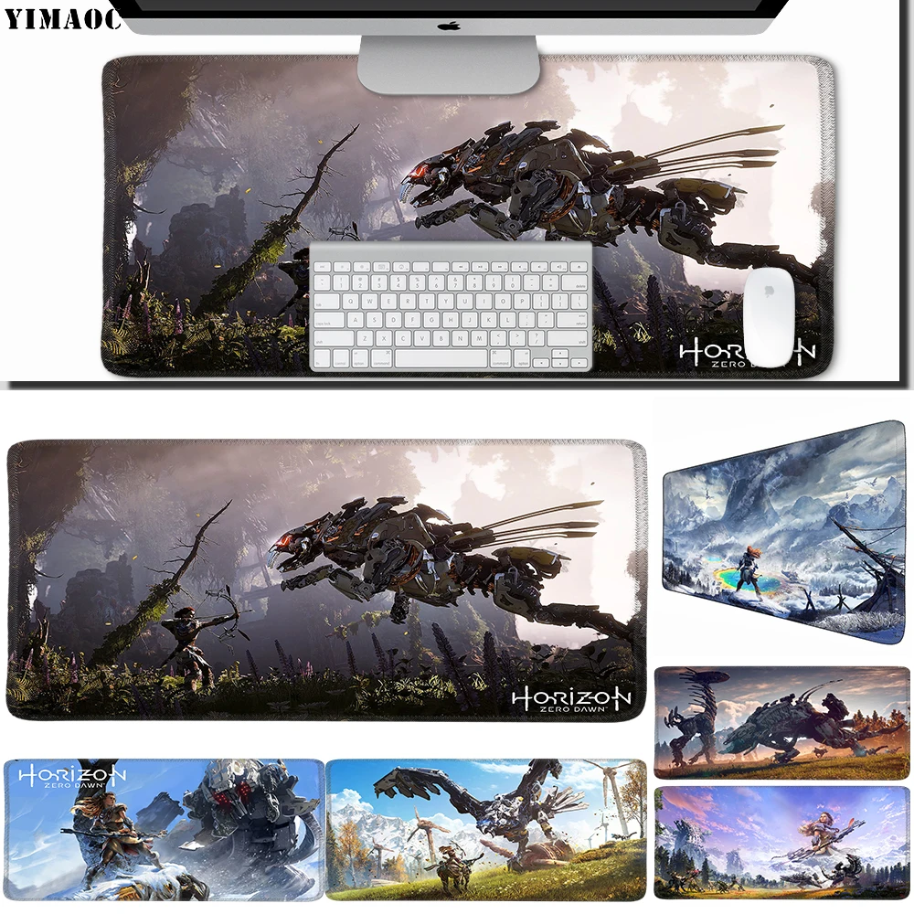 

YIMAOC 30*60 cm Large Mouse Pad Gamer Mousepad Rubber Gaming Desk Mat with Locking Edge Horizon Zero Dawn