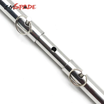SMSPADE With 4 Rings Bondage Adjustable Expandable Stainless Steel Silver Spreader Bar Set For Couples Adult Sex Toys Products 6