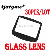 30 шт./партия, черный цвет, стеклянный материал, объектив для экрана, подходит для GameboyAdvance, защитный чехол для объектива, панель для патронов, для мальчиков, Advance