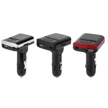 

VODOOL Car Handsfree Kit Bluetooth 3.0 FM Transmitter Car MP3 Player USB Charger With Remote Control Black White Red Blue