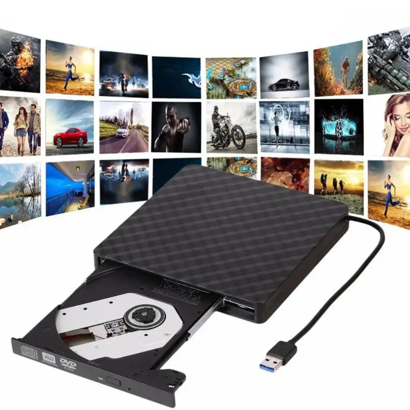  USB 3.0 External DVD Burner Writer Recorder DVD RW Optical Drive CD/DVD ROM Player for Loptop Compu