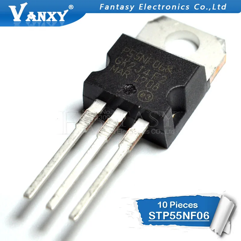 

10PCS STP55NF06 TO-220 P55NF06 TO220 55NF06 new MOS FET transistor