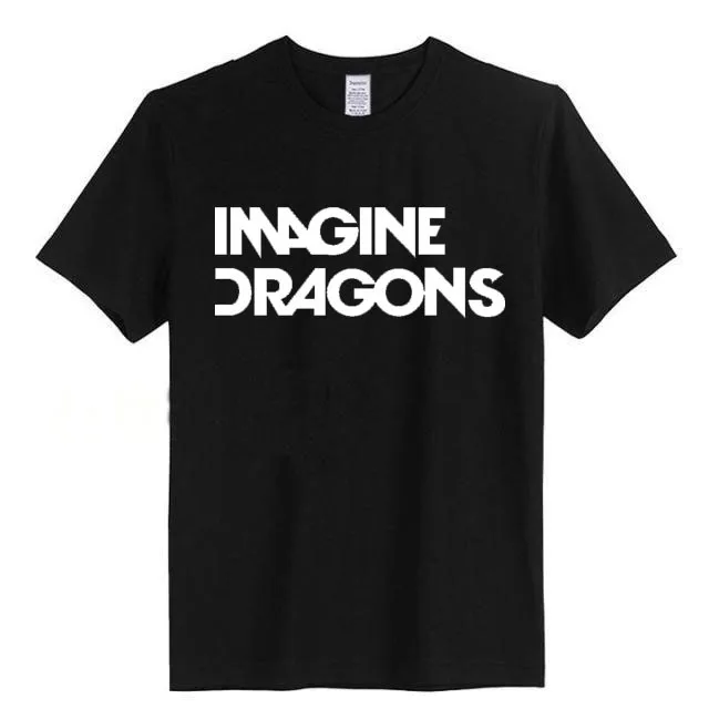 Imagine Dragons T shirt Men Graphic Tees Printed Music band T shirts Male Rock Roll Punk Cotton