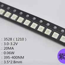 Wholesale 1000pcs 1210 3528 SMD SMT PLCC-2 Purple UV POWER TOP 2500 MCD Ultra
