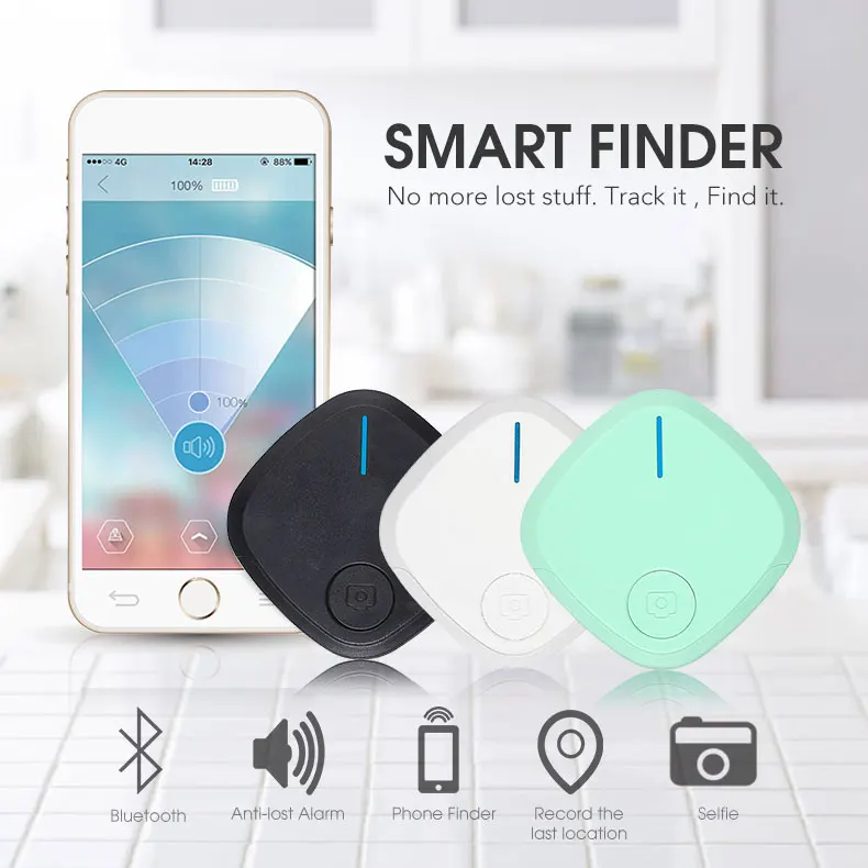 Мини bluetooth 4,0 Key Finder смарт-сигнализация анти потери трекер селфи контроллер