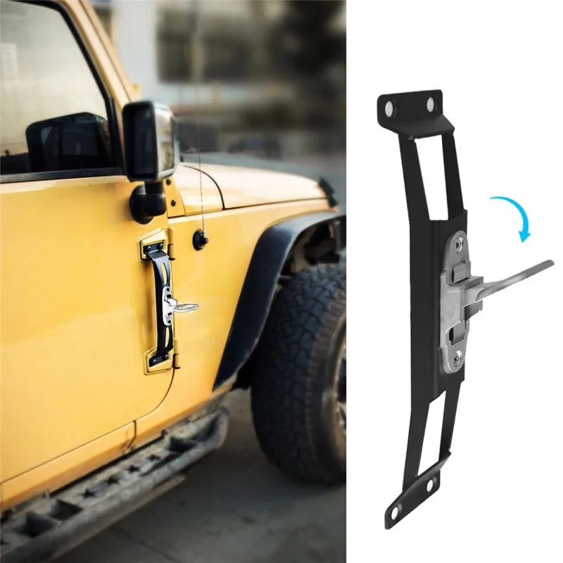 Door Hinge Side Foot Pedal Step Metal Solid Steel For Jeep Wrangler JK
