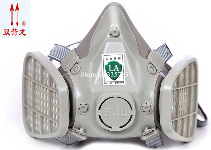 

SJL high quality respirator dust mask gray Silica gel dust filter mask PM2.5 smoke Polished industrial safety welding mask