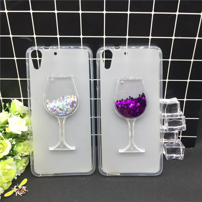 

New Thick Dynamic Liquid Phone Cases for HTC Desire 650/ Desire 626 626S 626G 626W Heart Glitter Sequins Soft Silicon Back Cover
