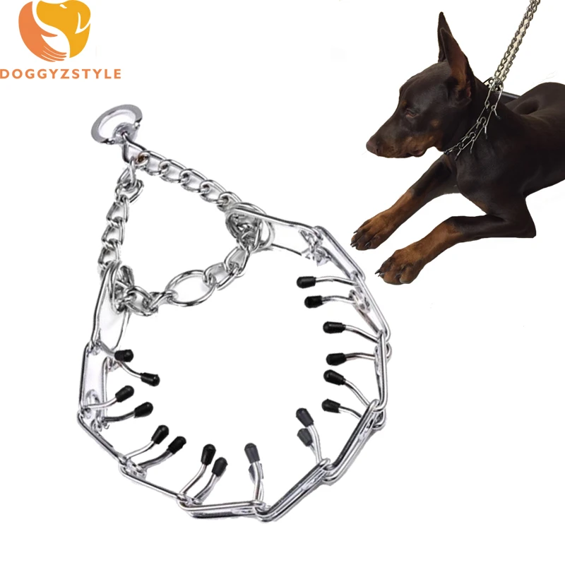 Yuksek Kaliteli Guclu Metal Kopek Tasmasi Ayarlanabilir Prong Tutam Choke Zinciri Acik Egitim Stimulasyon P Zinciri Pitbull Icin S Xl Collars Aliexpress