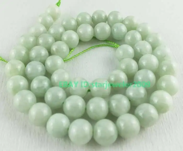 

6mm A Natural Jadeite Round Gemstone Beads 15"