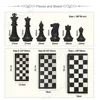 Jeu d'échecs et de dames et Backgammon 3 en 1 en plastique, pièces magnétiques pliables pour jeu d'échecs de voyage, cadeau I7 ► Photo 3/6