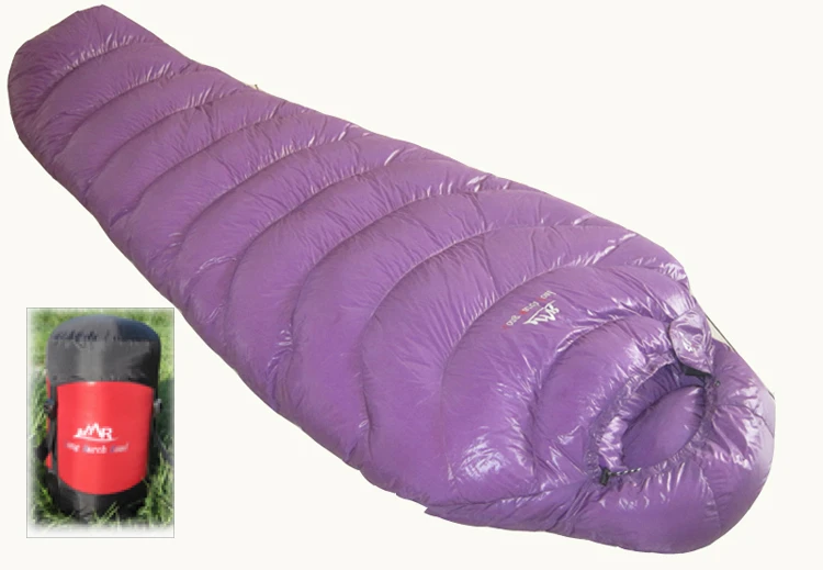 LMR Luxury ultralight mummy sleeping bag, 400T fabric,1500g goose down