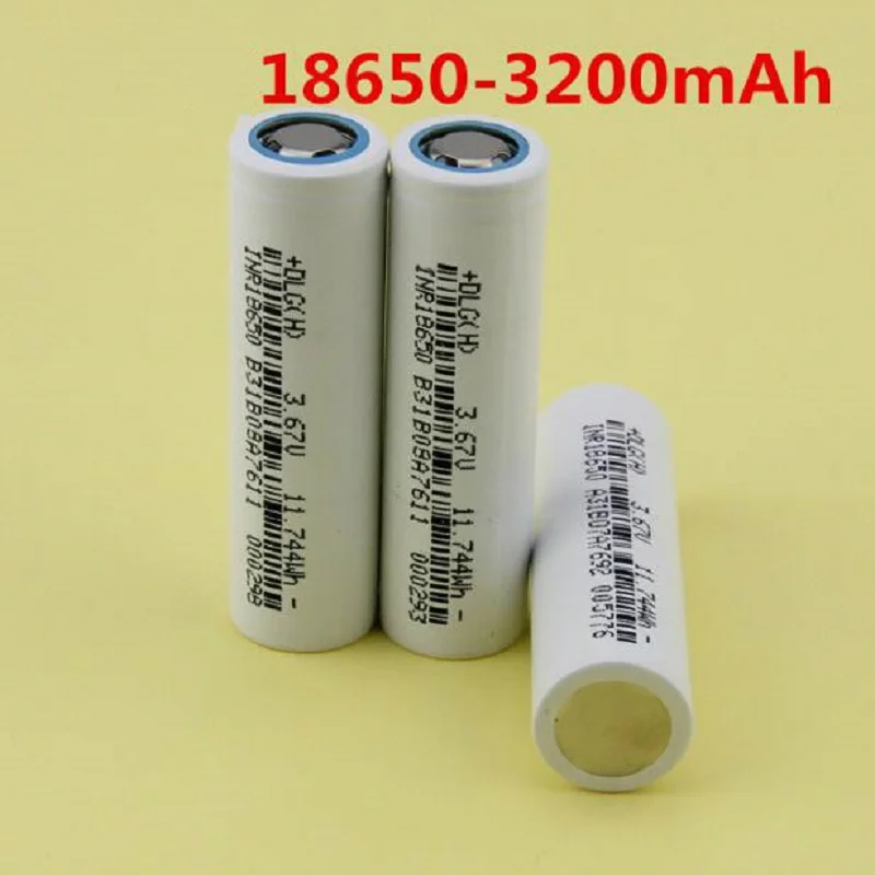 

18650 Battery 3200mah 3.7V li-ion battery INR18650 rechargeable 10A high drain for flashlight e-bike power bank e-cigrette