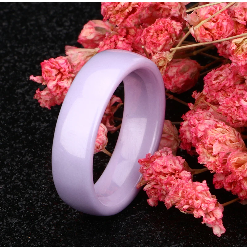 Новинка 6 мм женское керамическое кольцо синий розовый фиолетовый простой стиль для женщин Высокое качество модные украшения без царапин предотвращает аллергию