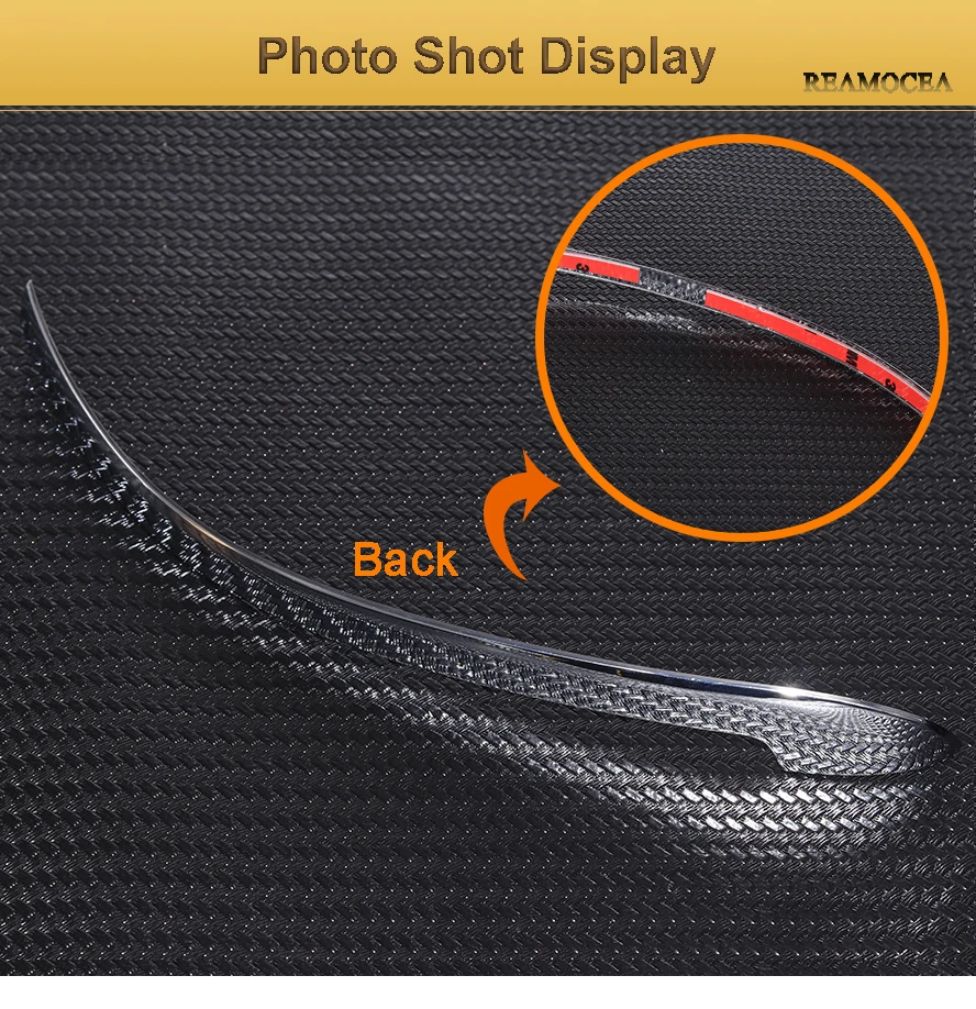 Reamocea ABS Chrome Side Door Rear view Mirror Strip Side Mirror Decoration Trim Stickers For Audi A4 B9 Sedan Saloon 2017 2018 (12)
