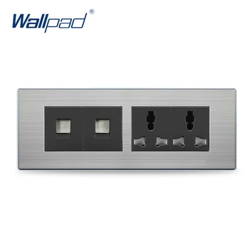 

COM+TEL 6 Pin Universal Socket 2019 Hot Sale China Manufacturer Wallpad Push Button Luxury Wall Light Switch Outlet