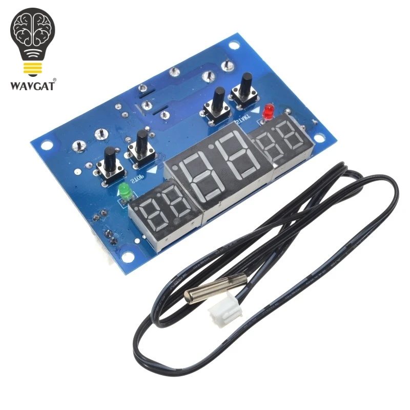 

AEAK 1PCS DC12V thermostat Intelligent digital thermostat temperature controller With NTC sensor W1401 led display