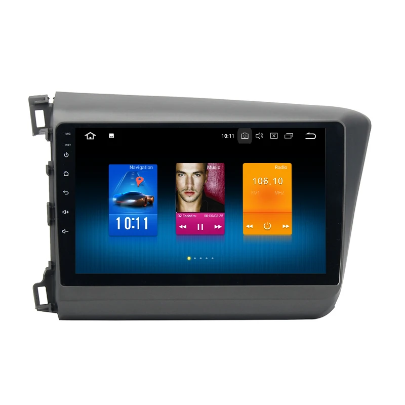 Clearance for Honda Civic 2012 2013 2014 Octa core px5 Android 8.0 car GPS radio with 4+32G wifi 4g usb auto Multimedia 1