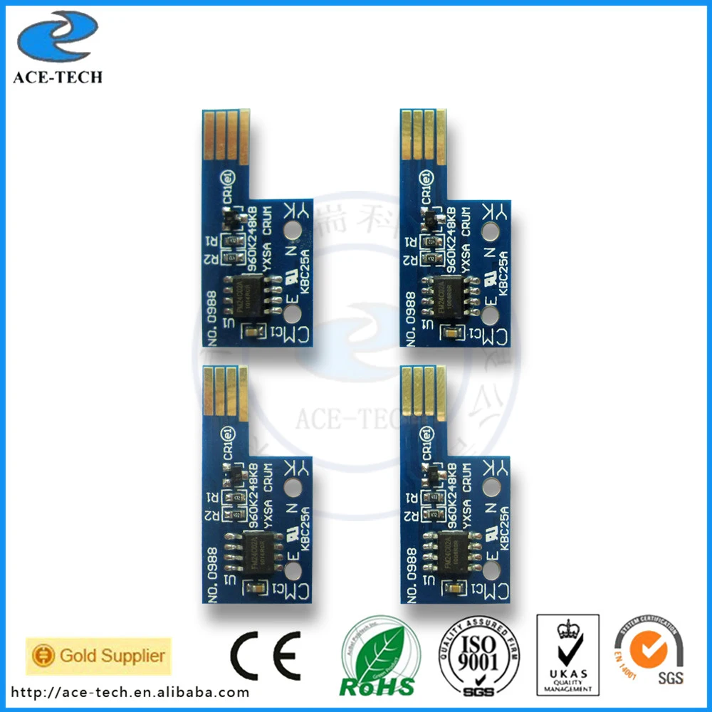 

116R01338(K) one set color toner chip for Xerox Phaser 6125 color laser printer cartridge refill reset 2K/1K