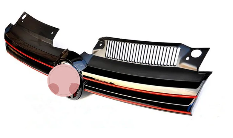 

ABS Glossy Black Center Grille Front Bumper Grill For 2010-2012 Golf 6 MK6 GTI R20