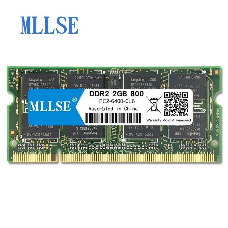 Mllse оперативная память so-dimm для ноутбука Оперативная память DDR2 2 ГБ 800 МГц 1,8 V память для Тетрадь PC2-6400S 200pin non-ecc(без коррекции ошибок) Тетрадь оперативная память