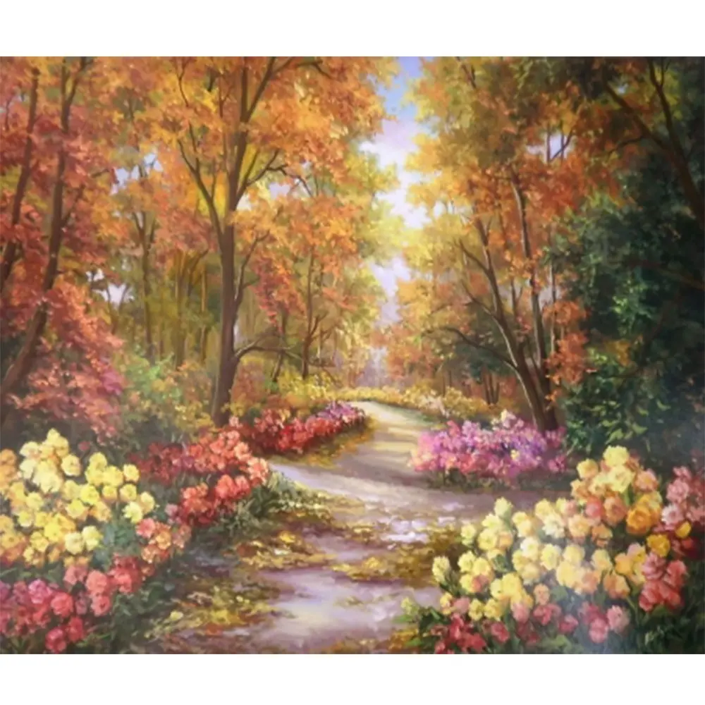 

oneroom Full square Diamond 5D DIY Diamond Painting " Road Around Flowers" Embroidery Cross Stitch Rhinestone Mosaic Painting