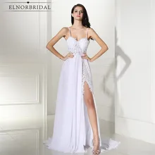 Robe De Mariage Beach Lace Wedding Dress Cheap 2017 Split Backless A Line Custom Made Bridal Gowns Online Shop China