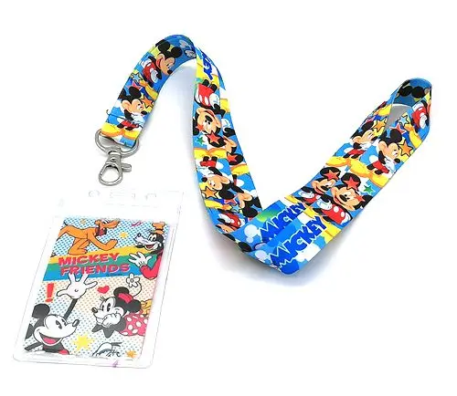 

1 pcs mickey Neck Strap Lanyards Card Holders Bank Neck Strap Card Bus ID Holders Rope Key Chain Gift K29