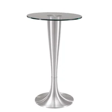 Простой современный круглый барный стол из закаленного стекла для гостиной, дома, отдыха, модный высокий круглый стол