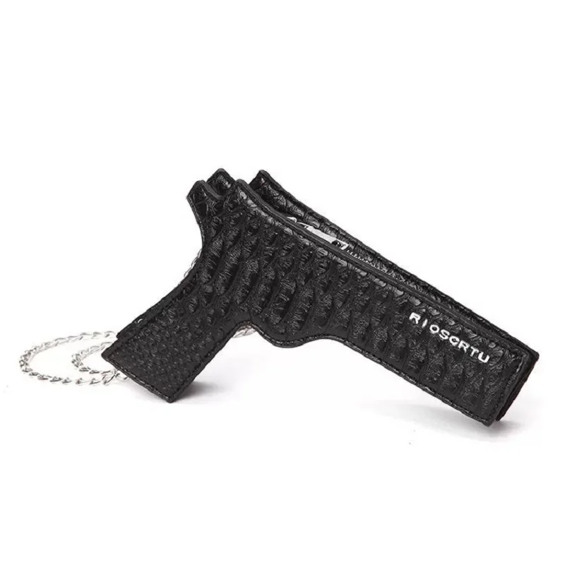 

New Cute Cartoon Gun Shape Pu Leather Design Girl's Personality Funny Casual Clutch Bag Women Mini Shoulder Messenger Bag