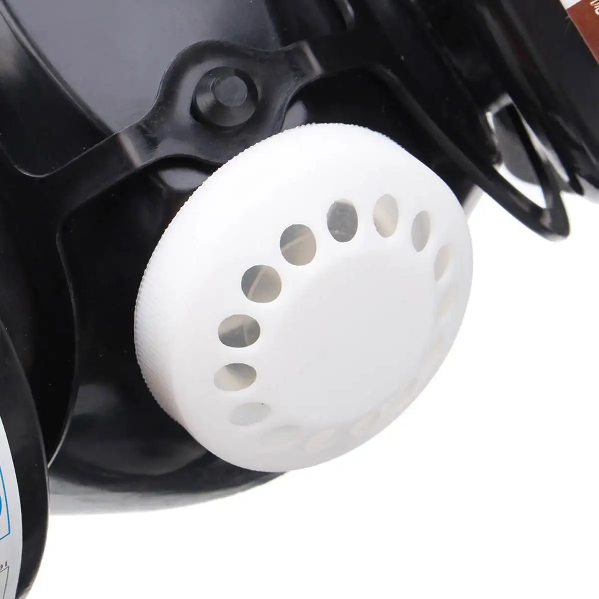 Противогаз с двойным картриджем, респиратор для всего лица, защита от ...