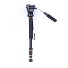 Q188 aluminum camera monopod with fluid video pan head unipod holder for For Sony Canon Nikon