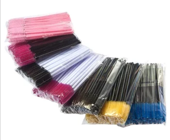 

50Pcs/Pack Disposable Micro Eyelash Mascara Wands Wand Brushes Eyelash Comb Brushes Spoolers Makeup Tool Kit / by dhl 100packs
