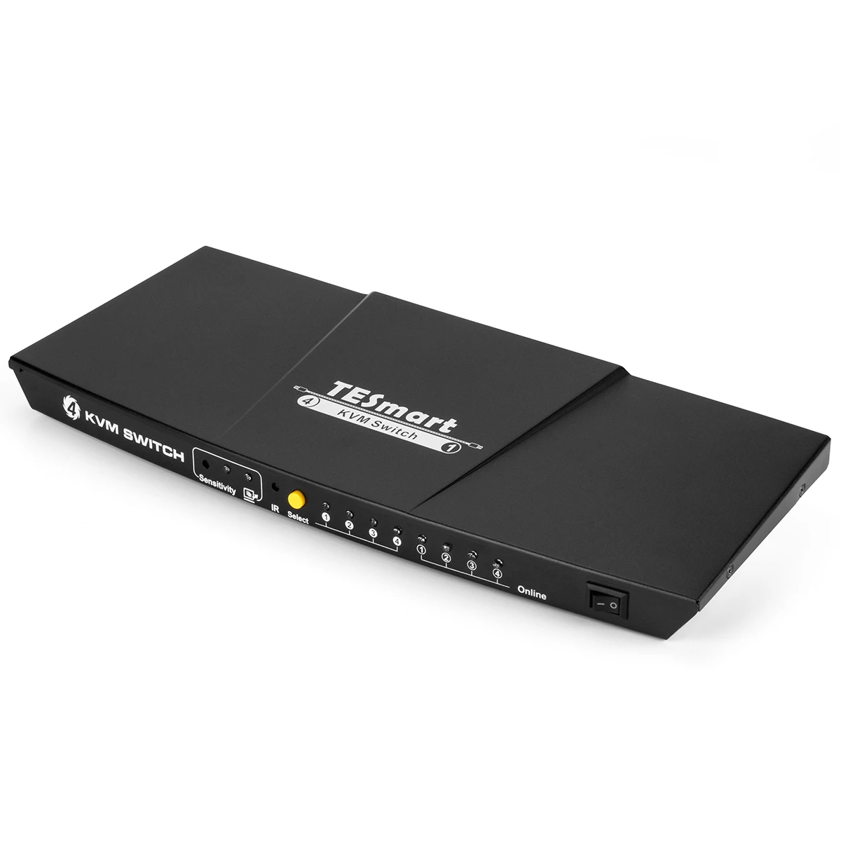 TESmart 4 Порты и разъёмы USB HDMI KVM переключатель 4x1 KVM переключатель HDMI Поддержка 3840*2160/4 K * 2 K дополнительный USB 2,0 Порты и разъёмы с 2 предмета 5ft KVM