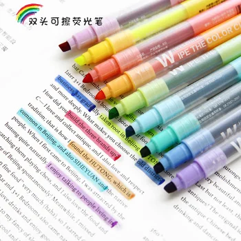 

10 Colors/Set Erasable Highlighter Fluorescent Color School Markers Highlighters For School