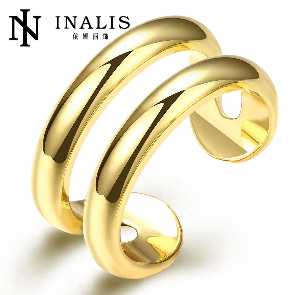 

R064-A Wholesale High Quality Nickle Free Antiallergic New Fashion Jewelry Gold color Ring Bridal Jewelry high quality
