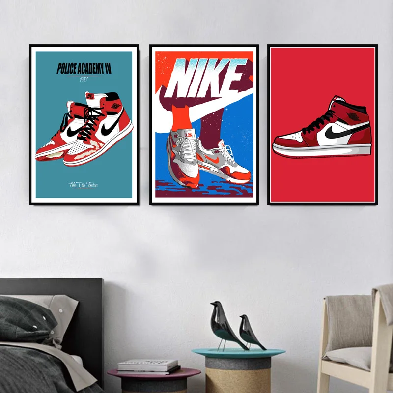 

Poster And Prints Hot Michael Jordan Shoes Air Max Sneaker History AJ Wall Art Painting Canvas Wall Pictures For Room Home Decor