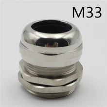 1 шт M33* 1,5 Никель латунь металл силикагель Водонепроницаемые кабельные сальники разъем применить к кабелю 15-22 мм