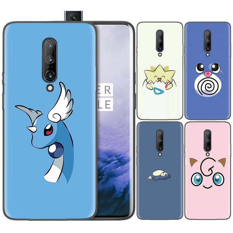 

Business Pattern Phone Black Rubber Soft Silicone Case Bag Cover for 1+ Oneplus 6T Cases 6 7 Pro 5G Fundas Coque Cartoon Pocket