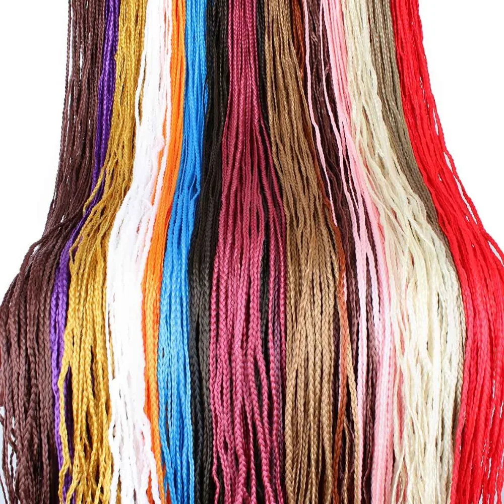 Xtrend 56 дюймов 28 прядей Zizi коробка косички синтетические волосы популярные красочные крючком коробки косы для наращивания волос розовый синий цвета
