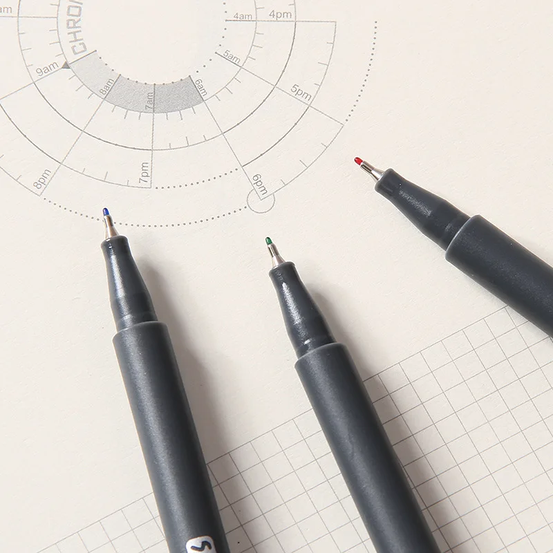12/24 цветов Набор 0,38 мм тонкий лайнер акварельные ручки на основе художественных маркеров цветные маркеры для манги аниме Эскиз Рисование
