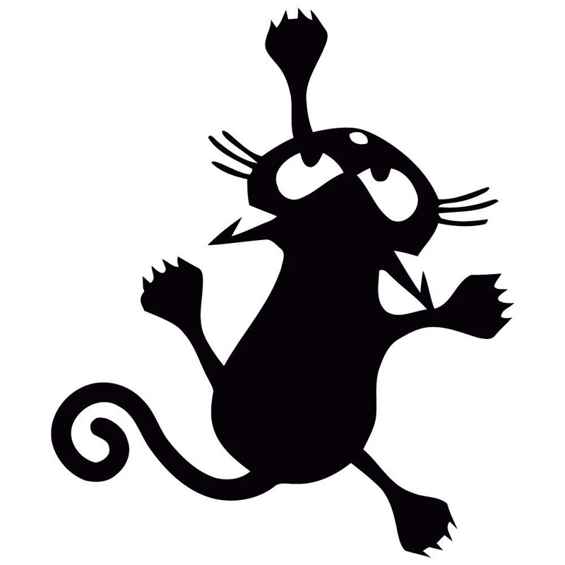 Cat Kitten Silhouette set 12 wall art design vinyl sticker decals