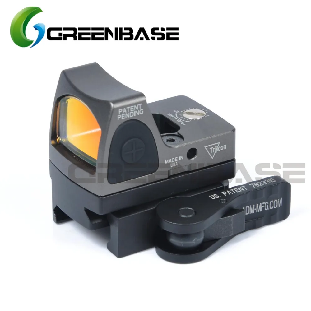 Greenbase RMR Mini Riser Mount полное вспомогательное крепление для прицела с красной точкой QD