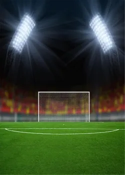 

Football Field Background for Photo Studio Bright Lighting Green Grassland Children Kids Sports Theme Photography Backdrops